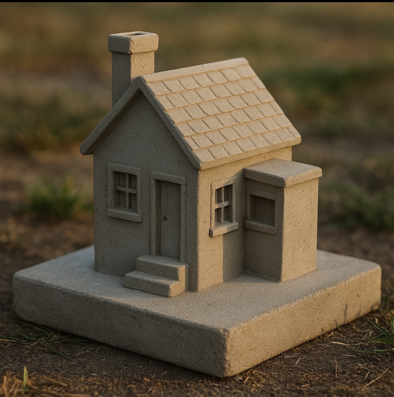 Miniature Concrete Cottage
